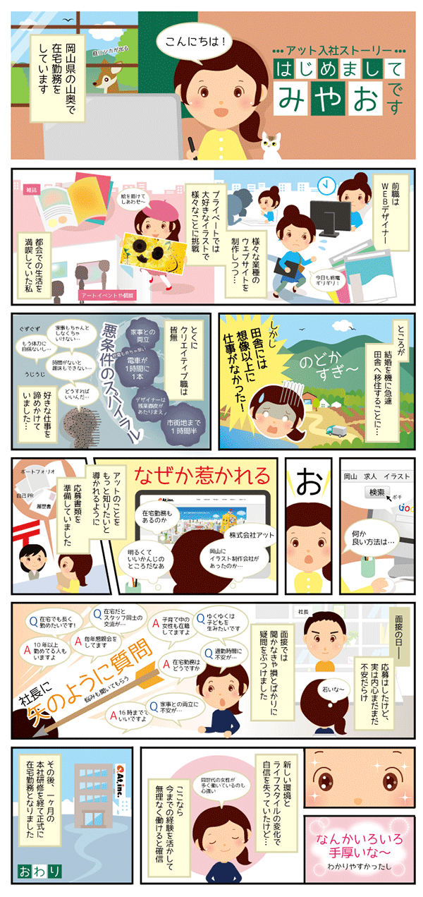 イラストレーター　宮尾尚子 紹介漫画