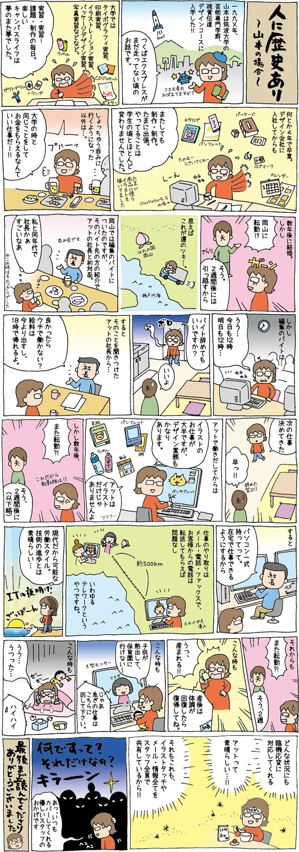 イラストレーター/デザイナー　山本あいこ 紹介漫画